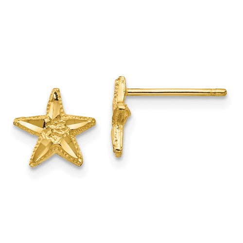 14k-diamond-cut-starfish-earrings-SolomonJeweler-Wichita-KS-CustomJewelry