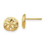 14k-diamond-cut-sand-dollar-earrings-SolomonJeweler-Wichita-KS-CustomJewelry
