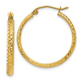 14k-diamond-cut-2-8x25mm-hollow-hoop-earrings-SolomonJeweler-Wichita-KS-CustomJewelry