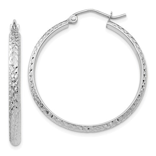 14k-white-gold-diamond-cut-2-8x30mm-hollow-hoop-earrings-SolomonJeweler-Wichita-KS-CustomJewelry
