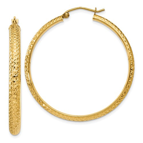 14k-diamond-cut-3-5x38mm-hollow-hoop-earrings-SolomonJeweler-Wichita-KS-CustomJewelry