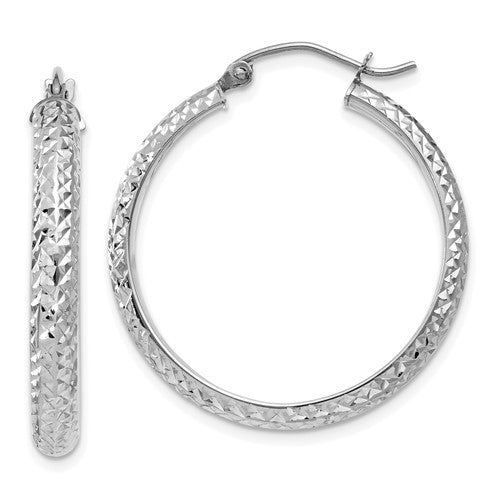 14k-white-gold-diamond-cut-3-5x28mm-hollow-hoop-earrings-SolomonJeweler-Wichita-KS-CustomJewelry