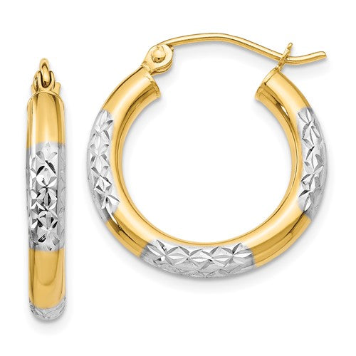 14k-rhodium-diamond-cut-3x20mm-hoop-earrings-SolomonJeweler-Wichita-KS-CustomJewelry