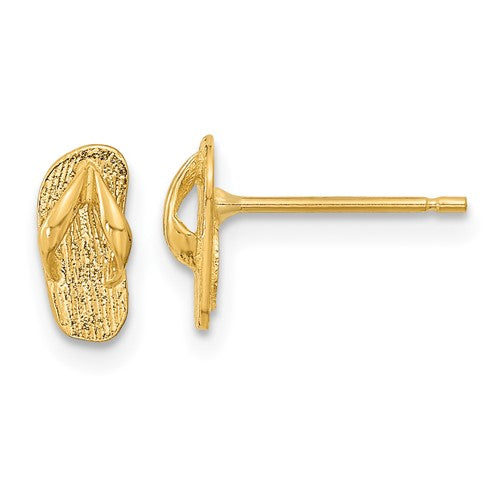 14k-polished-flip-flop-post-earrings-SolomonJeweler-Wichita-KS-CustomJewelry