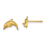 14k-satin-diamond-cut-dolphin-post-earrings-SolomonJeweler-Wichita-KS-CustomJewelry