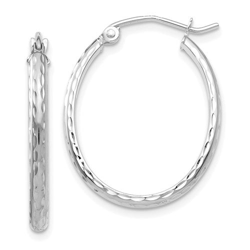 14k-white-gold-lightweight-diamond-cut-oval-hoop-earrings-SolomonJeweler-Wichita-KS-CustomJewelry