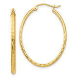 14k-lightweight-diamond-cut-oval-hoop-earrings-SolomonJeweler-Wichita-KS-CustomJewelry