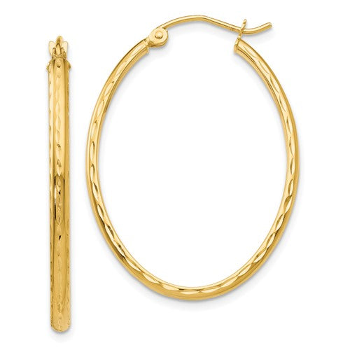 14k-lightweight-diamond-cut-oval-hoop-earrings-SolomonJeweler-Wichita-KS-CustomJewelry