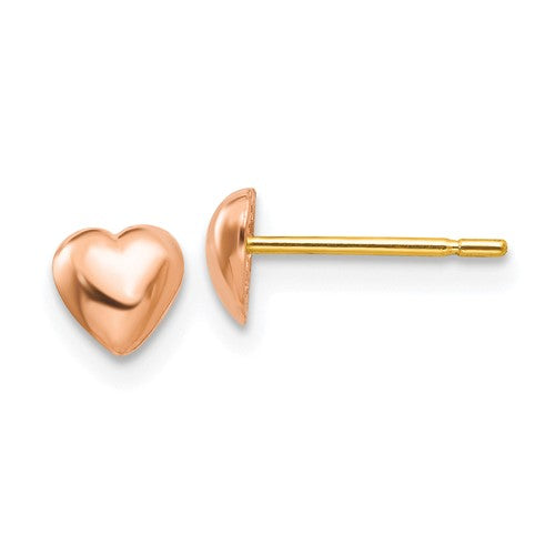 14k-rose-polished-heart-post-stud-earrings-SolomonJeweler-Wichita-KS-CustomJewelry