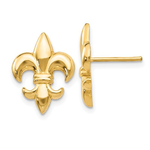 14k-small-fleur-de-lis-earring-SolomonJeweler-Wichita-KS-CustomJewelry