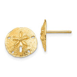 14k-sand-dollar-post-earrings-SolomonJeweler-Wichita-KS-CustomJewelry