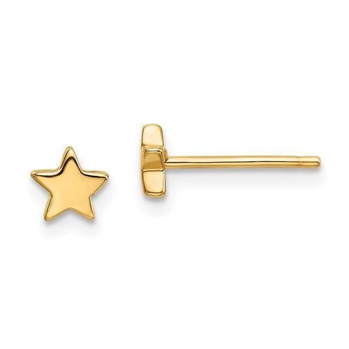 14k-gold-polished-star-post-earrings-SolomonJeweler-Wichita-KS-CustomJewelry
