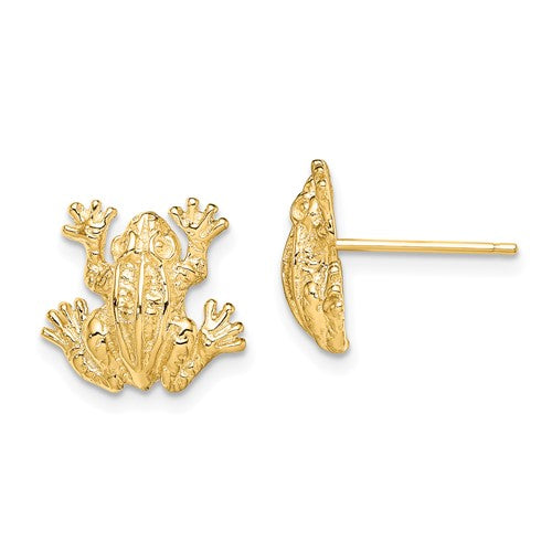 14k-2-d-leap-frog-post-earrings-SolomonJeweler-Wichita-KS-CustomJewelry