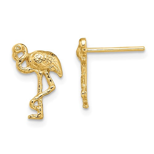 14k-flamingo-post-earrings-SolomonJeweler-Wichita-KS-CustomJewelry