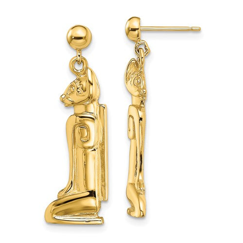 14k-2-d-marco-island-cat-dangle-earrings-SolomonJeweler-Wichita-KS-CustomJewelry