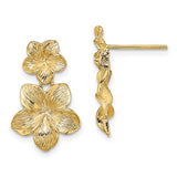 14k-double-plumeria-flower-post-dangle-earrings-SolomonJeweler-Wichita-KS-CustomJewelry
