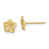 14k-plumeria-flower-post-earrings-SolomonJeweler-Wichita-KS-CustomJewelry