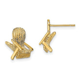14k-2-d-beach-chair-post-earring-SolomonJeweler-Wichita-KS-CustomJewelry