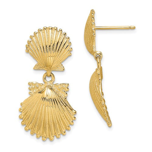 14k-double-scallop-shell-dangle-earrings-SolomonJeweler-Wichita-KS-CustomJewelry