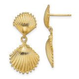 14k-polished-scallop-shell-dangle-earrings-SolomonJeweler-Wichita-KS-CustomJewelry