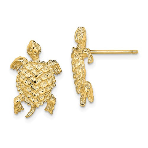 14k-land-turtle-textured-post-earrings-SolomonJeweler-Wichita-KS-CustomJewelry
