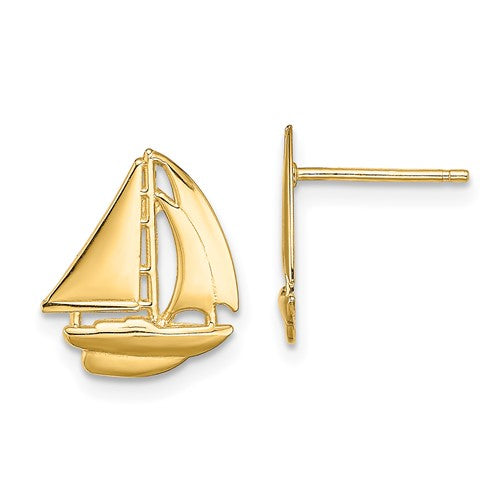 14k-polished-sailboat-post-earrings-SolomonJeweler-Wichita-KS-CustomJewelry