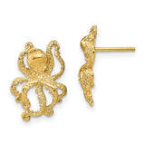 14k-2-d-polished-octopus-post-earrings-SolomonJeweler-Wichita-KS-CustomJewelry