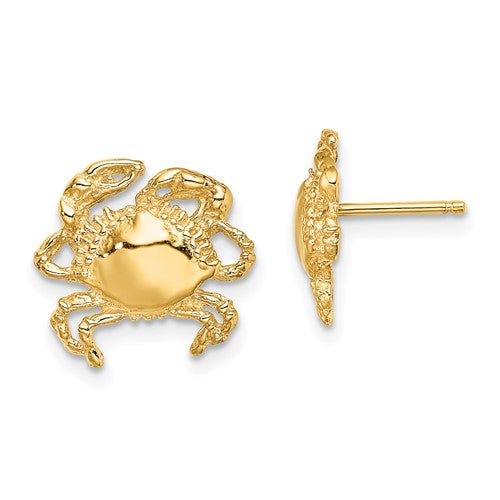 14k-2-d-polished-crab-post-earrings-SolomonJeweler-Wichita-KS-CustomJewelry