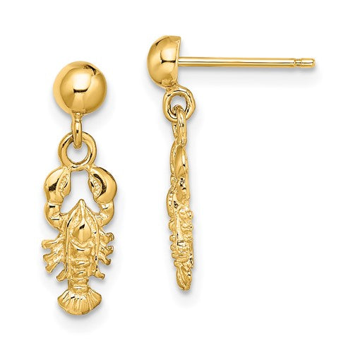 14k-lobster-post-dangle-earrings-SolomonJeweler-Wichita-KS-CustomJewelry