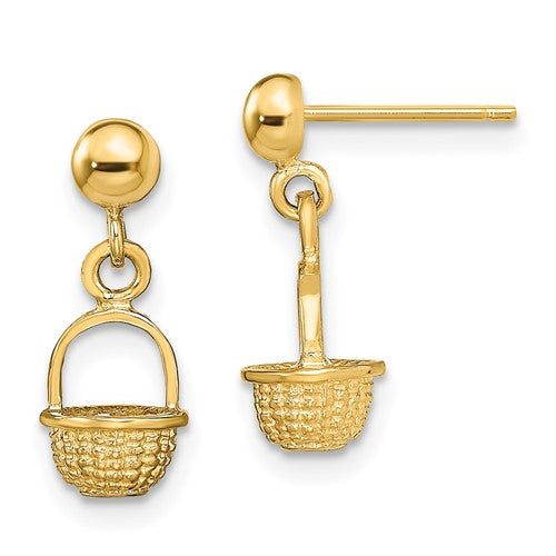 14k-3-d-mini-basket-drop-earrings-SolomonJeweler-Wichita-KS-CustomJewelry