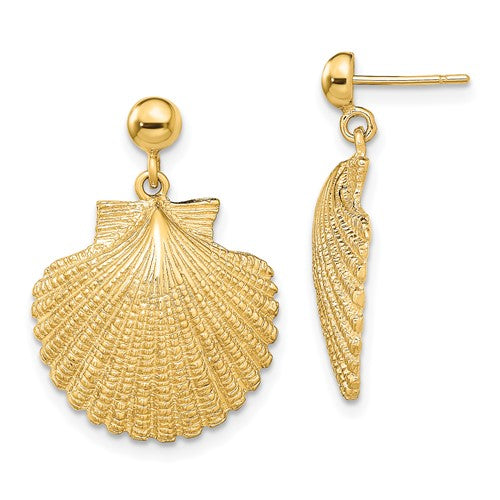 14k-scallop-dangle-earrings-SolomonJeweler-Wichita-KS-CustomJewelry