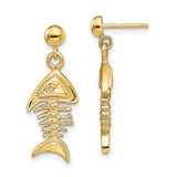 14k-3-d-fishbone-dangle-earrings-SolomonJeweler-Wichita-KS-CustomJewelry