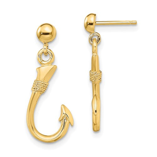 14k-3-d-fish-hook-dangle-earrings-SolomonJeweler-Wichita-KS-CustomJewelry