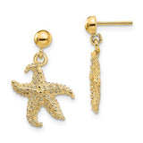 14k-3d-starfish-post-dangle-earrings-SolomonJeweler-Wichita-KS-CustomJewelry