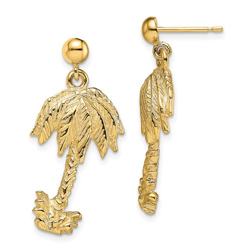 14k-palm-tree-post-dangle-earrings-SolomonJeweler-Wichita-KS-CustomJewelry