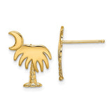 14k-charleston-palm-tree-w-moon-post-earrings-SolomonJeweler-Wichita-KS-CustomJewelry