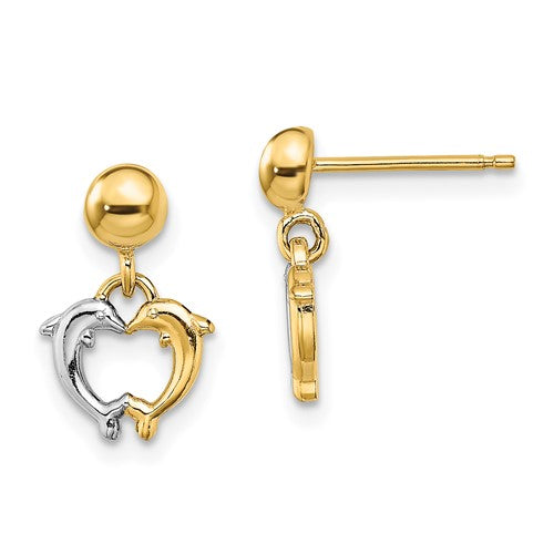 14k-w-rhodium-dolphin-dangle-earrings-SolomonJeweler-Wichita-KS-CustomJewelry