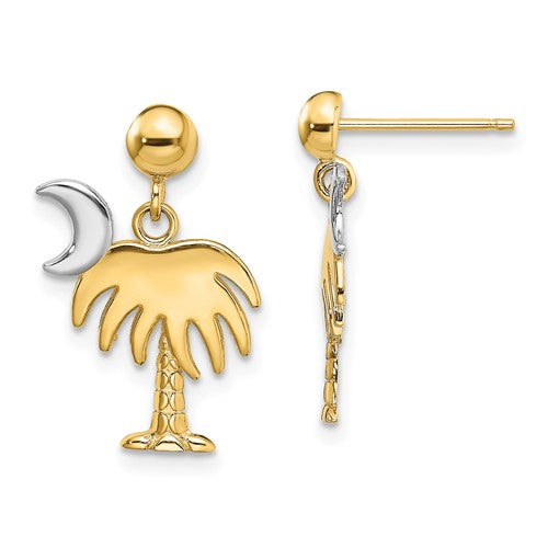 14k-w-rhodium-charleston-palm-tree-w-moon-dangle-earrings-SolomonJeweler-Wichita-KS-CustomJewelry