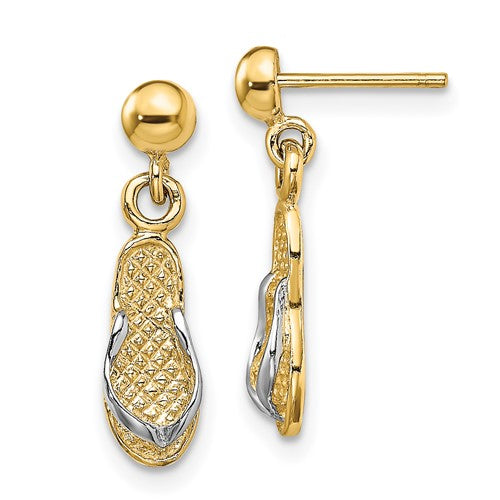 14k-and-rhodium-flip-flop-post-dangle-earrings-SolomonJeweler-Wichita-KS-CustomJewelry
