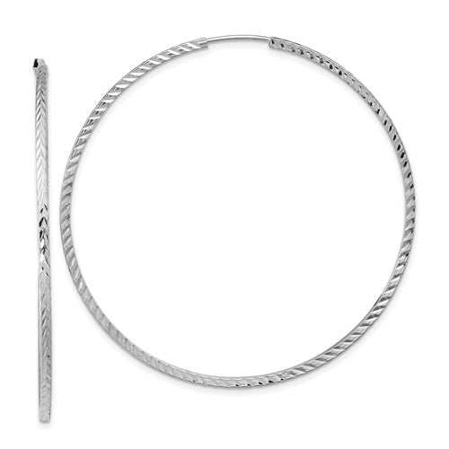 14k-white-gold-1-35mm-diamond-cut-square-tube-endless-hoop-earrings-SolomonJeweler-Wichita-KS-CustomJewelry