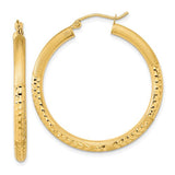 14k-polished-satin-and-diamond-cut-hoop-earrings-SolomonJeweler-Wichita-KS-CustomJewelry