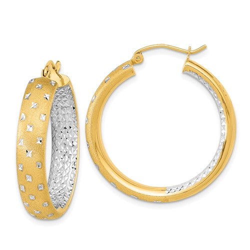 14k-white-rhodium-polished-satin-diamond-cut-in-out-hoop-earrings-SolomonJeweler-Wichita-KS-CustomJewelry