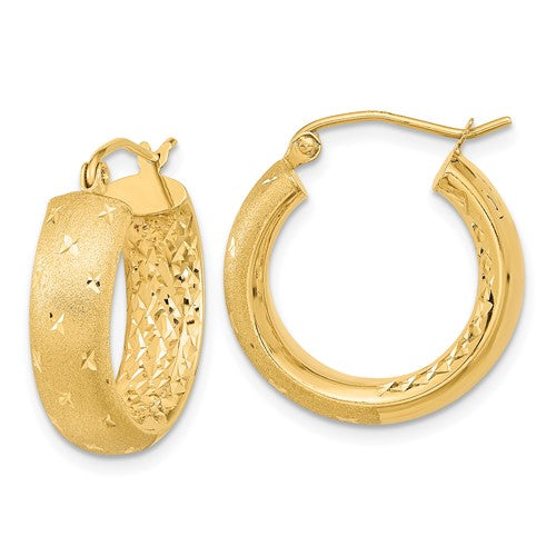 14k-polished-satin-and-diamond-cut-in-out-hoop-earrings-SolomonJeweler-Wichita-KS-CustomJewelry
