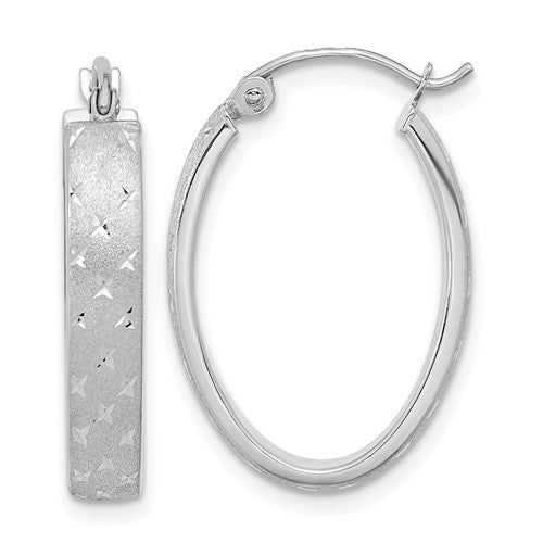 14k-white-gold-polished-satindiamond-cut-hoop-earrings-SolomonJeweler-Wichita-KS-CustomJewelry