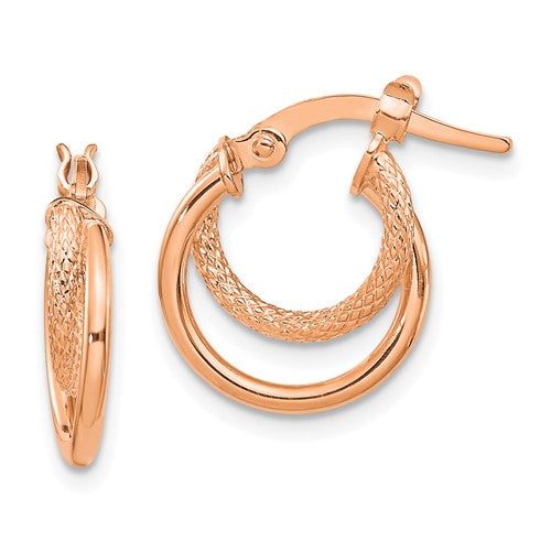 14k-rose-gold-polished-diamond-cut-hoop-earrings-SolomonJeweler-Wichita-KS-CustomJewelry