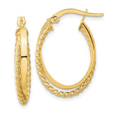 14k-polished-textured-oval-hoop-earrings-SolomonJeweler-Wichita-KS-CustomJewelry