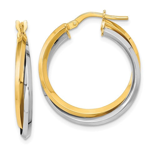 14k-two-tone-polished-double-hoops-SolomonJeweler-Wichita-KS-CustomJewelry