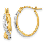 14k-two-tone-diamond-cut-and-polished-hoop-earrings-SolomonJeweler-Wichita-KS-CustomJewelry