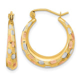 14k-white-and-rose-rhodium-polished-satin-diamond-cut-hoop-earrings-SolomonJeweler-Wichita-KS-CustomJewelry
