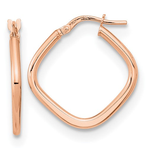 14k-rose-gold-polished-square-hoops-SolomonJeweler-Wichita-KS-CustomJewelry